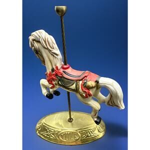 Miniature Porcelain Carousel Horse House of Lloyd 1990 Yule 5.5" Christmas